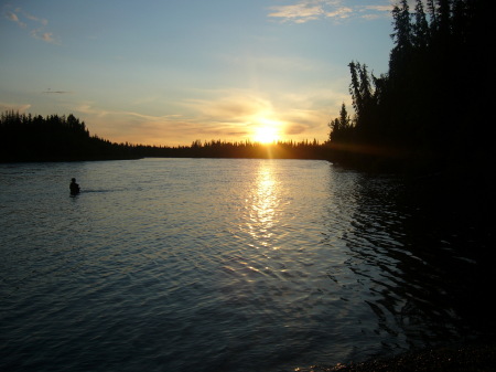 Kenai River at sunset