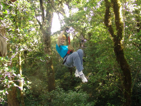 Zipline in the Costa Rica rainforest