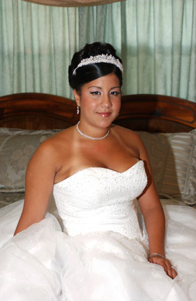 My beautiful daughter on her wedding day - 25 yrs old
