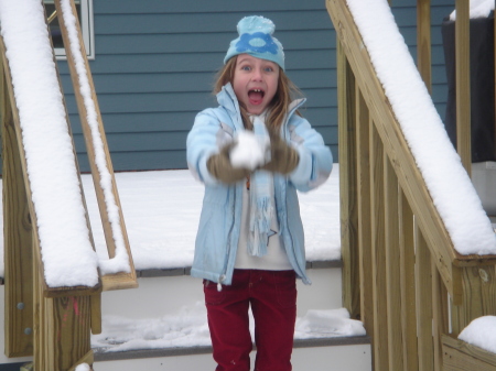 My other beautiful daughter Cortney with her first snow ball.