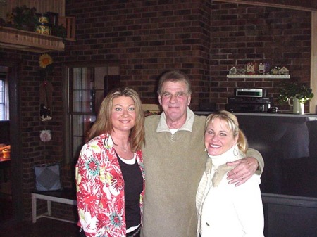 With my Dad and sister, Christine.