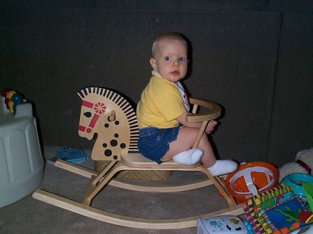 Rachel on the rocking horse