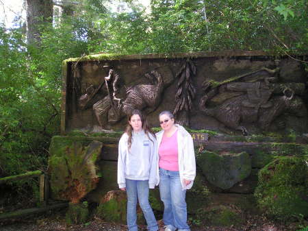 My daughter and I in the redwoods