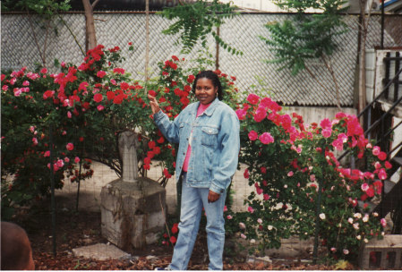 me in rose garden