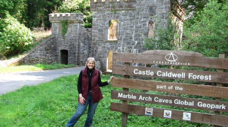 Kay in N Ireland at her family castle
