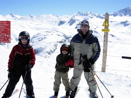 Me, Remington and Wyatt in Val D'Isere - French Alps