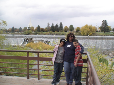 My Nick and Alex and I at Idaho Falls