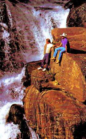 Bruce (sitting) at POPO AGIE FALLS