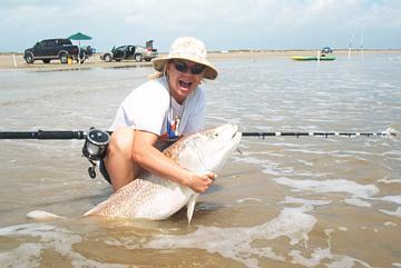 Big Redfish in Bolivar Texas
