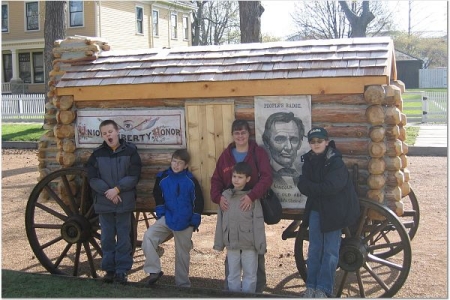 Dawn and her boys in Williamsburg