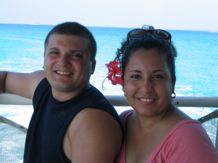 My husband and I in the Bahamas