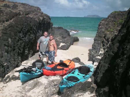 Kayaking in the Pacific Ocean