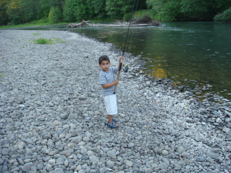 Youngest Grandson fishing