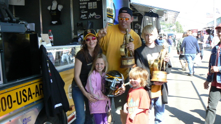 My family at our favorite sport--drag racing