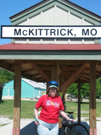 Kris after a 15 mile bike ride on Katy Trail