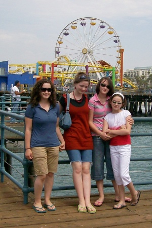 Girls at Santa Monica Pier