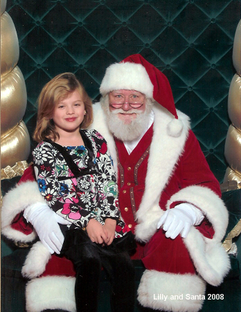 Lilly and the real Santa 2008