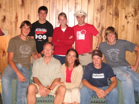 The family vacationing in Glacier National Park