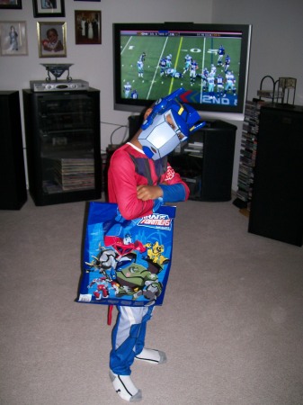 Kaleb as a transformer at Halloween '07