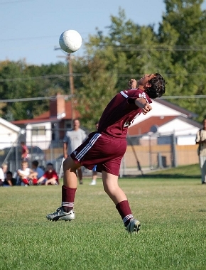 Dan playing soccer for Community Christian