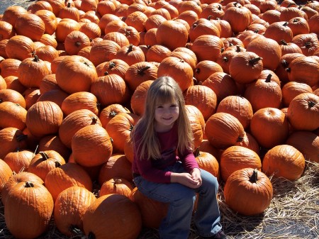 ciera and the pumpkin patch