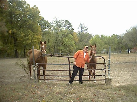 Diana (Arky) with horses..