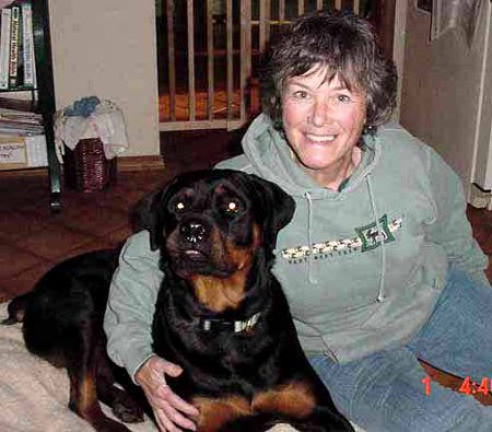 Carole and her Rottie