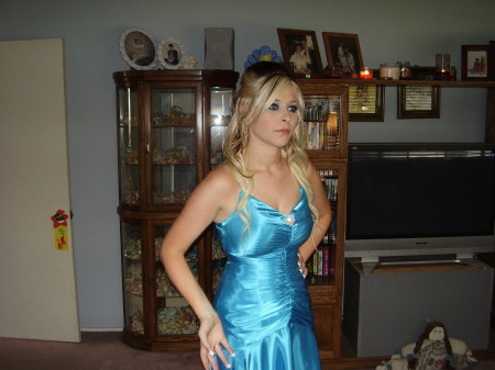 My daughter Lindsey getting ready for her prom 2007