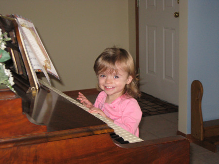 Megan plays the piano