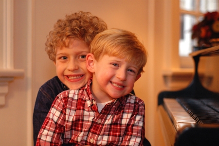 Daniel (6) and William (3) - Christmas 2008