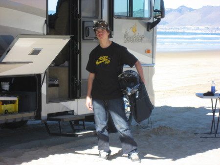 Anthony Next To New Motorhome at Pismo