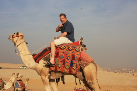 on a camel