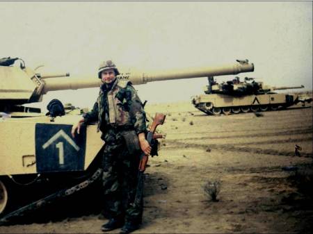 Pete on Ghazlani Battlefield in Iraq