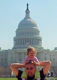 Jane with Daddy in DC