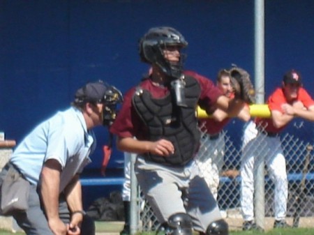 My son catching for THS - Winterball '06