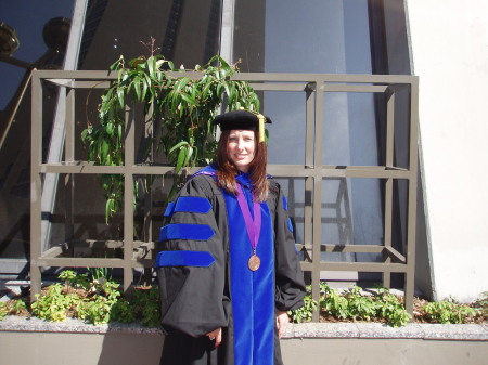 Me in my Ph.D. graduation garb