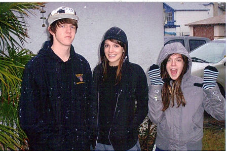 Aaron, Chelsea & Jenna just before snowstorm