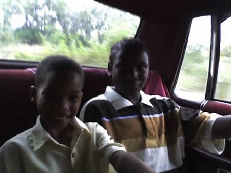 My son James and step son B.J.