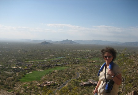 Mom while hiking Pinnicale Peak in Scottsdale