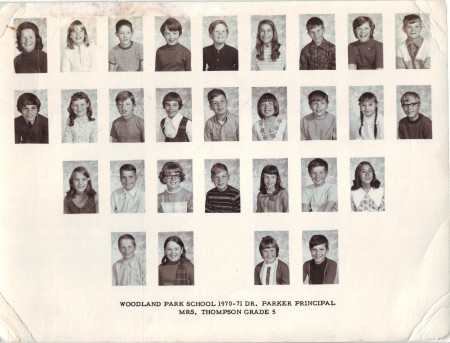 Woodland Park School, Class Picture 1969-1970