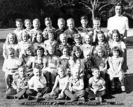 April 1951 - Kindergarten Class