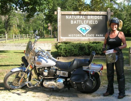 Jeanne at Natural Bridge Battlefield