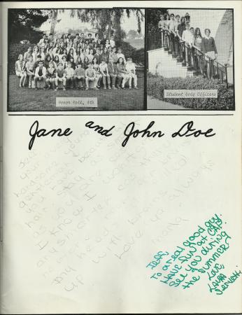 Jeff Schmidling's album, 1970 Taylor Yearbook