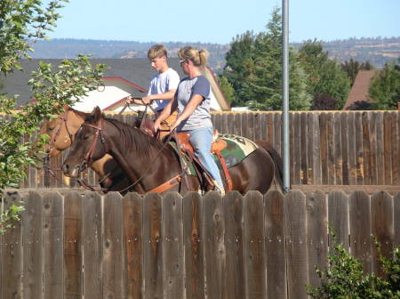 Mom & Evan in the arena