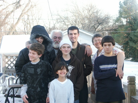 My parents and all their grandkids.