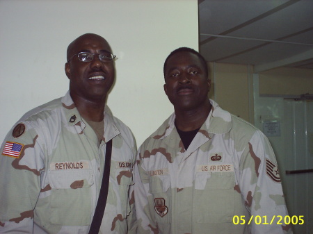 Pastor Reynolds and myself in Iraq before I departed