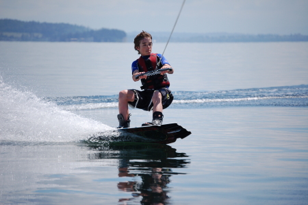 Denny cutting the wake...June 2007