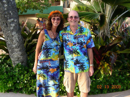 Donna & Mark dressed for a Luau