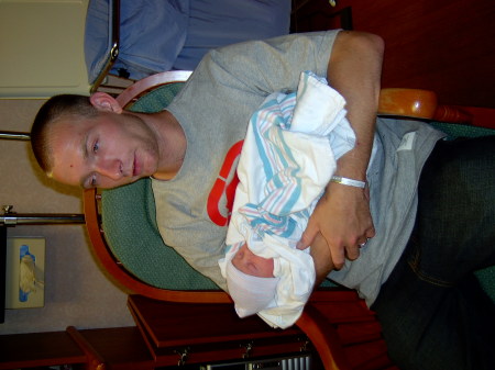 My oldest son Matt and his new son, Anthony 7 housrs old!