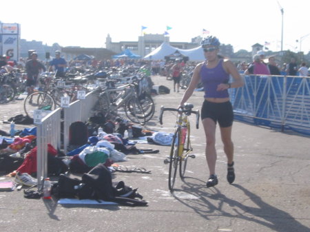 Bicycling contestants